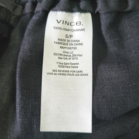 Vince Dark Navy Hemp Trousers Size Small NWOT - Picture 5 of 8